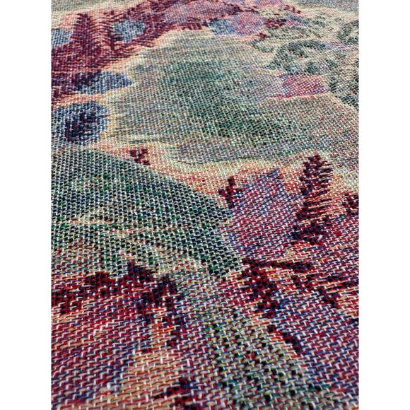 Tapestry Poinsettia Cardinal Bowman Spencer Christmas 18 x 12 Table Setting TWO - Picture 12 of 14